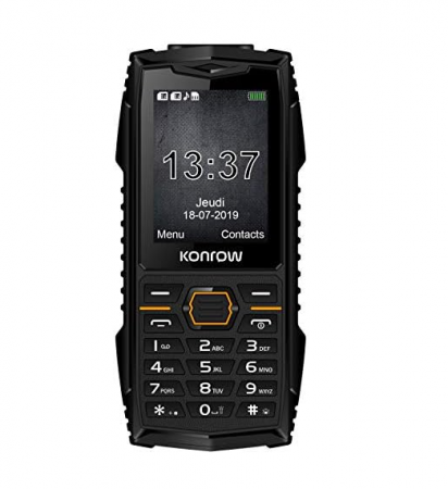 Telefoane mobile - Telefon mobil Konrow Stone Plus, IP68, 2,4 inchi, dual SIM, 2G, 32MB + 32MB RAM, Negru