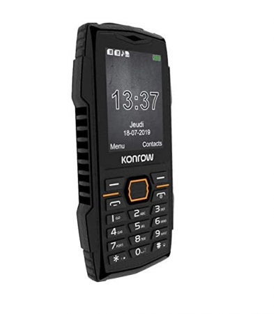 Telefon mobil Konrow Stone Plus, IP68, 2,4 inchi, dual SIM, 2G, 32MB + 32MB RAM, Negru [2]