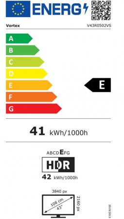 Televizor LED Smart VORTEX V43R0502VS, Ultra HD, 109cm [6]