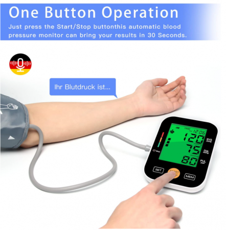 Tensiometru de brat Panacare 2.0, 3 culori, limba germană [4]