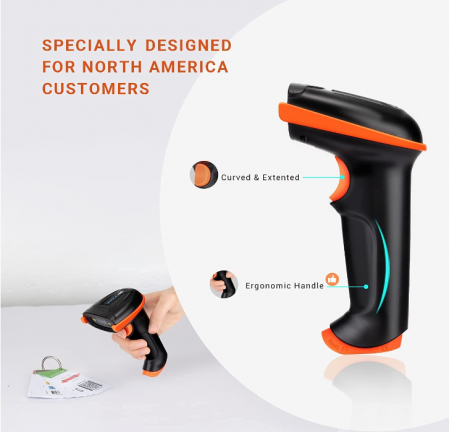 Tera Scanner de coduri de bare cu laser, fără fir [7]