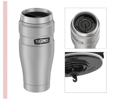 Termos/Cană termoizolantă THERMOS, 0,47 l, oțel inoxidabil mat [3]