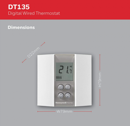 Termostat digital Honeywell Home T135C110AEU DT135 neprogramabil, alb [4]