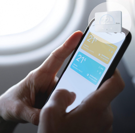 Termostat inteligent BLISS2, Finder, gestionabil prin aplicație, cu asistenți vocali, Tip 1CB190050007POA, Seria 1C Finder [2]