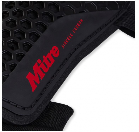 Tibiere fotbal pentru adulti Mitre Aircell, aparatori unisex, negru/rosu, marime XL [5]