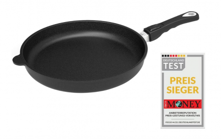 Tigaie AMT Gastroguss Diametru 32 cm, Înălțime 5 cm, Mâner detașabil, Aluminiu, AMZN-532-Z20B [0]