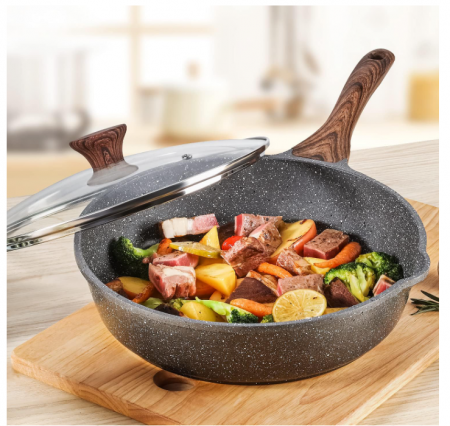 Tigaie antiaderentă SENSARTE, diametru 26 cm, volum 4 litri, cu capac, compatibilă cu inducție [9]