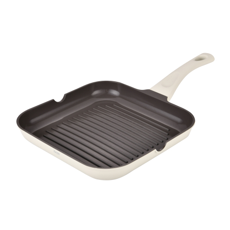 TOATE PRODUSELE - Tigaie grill din aluminiu turnat sub presiune, acoperire ceramică, 28 cm, ZG-ACS11 Crem