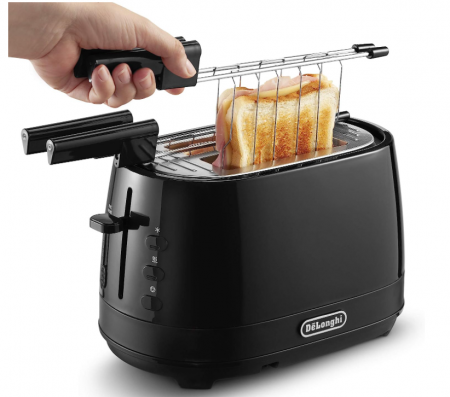 Toaster Delonghi CTLAP2203BK, 2 felii, 550W, Negru [2]