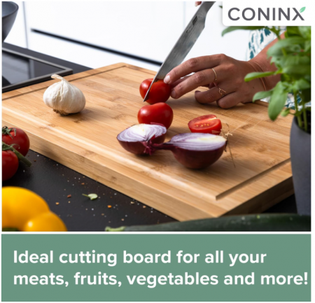 Tocator din lemn de bambus Coninx 45x30x2.5cm, fund de lemn [2]