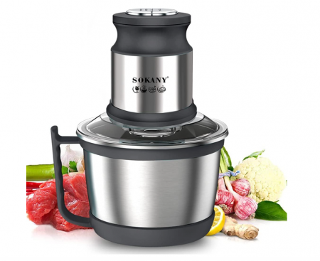 Tocator electric de bucatarie SOKANY SK-7027 800 W cu bol din otel inoxidabil de 3 L [0]