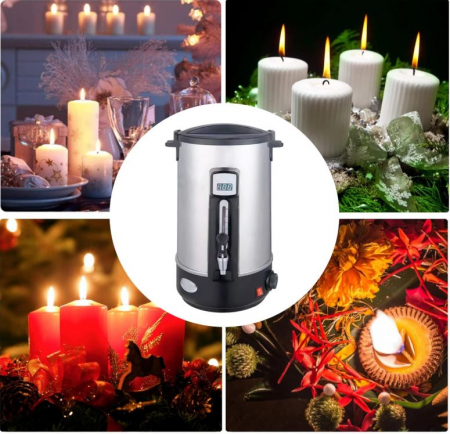 Topitor de ceara pentru lumanari JoliJour, 10.8L, otel inoxidabil [9]