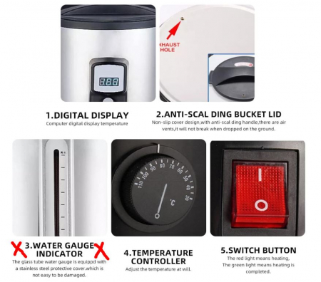 Topitor de ceara pentru lumanari JoliJour, 10.8L, otel inoxidabil [2]