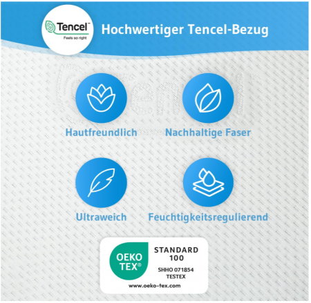 Topper saltea Third of Life, din spumă cu memorie, 180 x 200 x 6 cm [6]