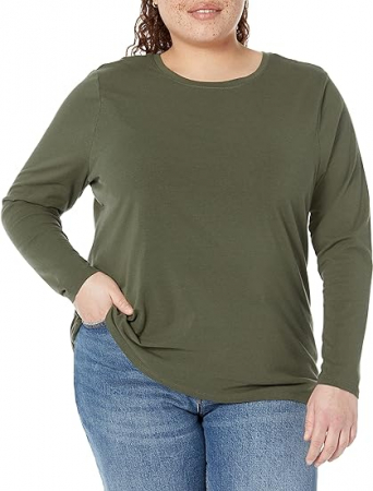 Tricou cu mânecă lungă Amazon Essentials pentru femei, Marimea XL [6]