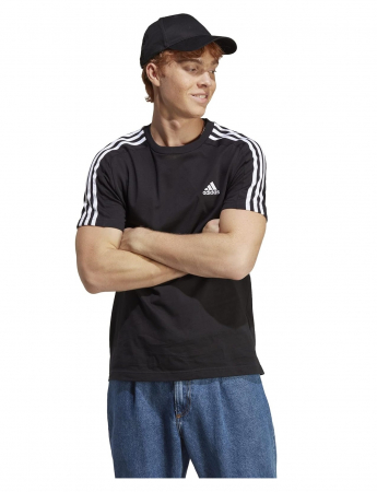 Fashion - Tricou cu mânecă scurtă Adidas Essentials Single Jersey, pentru barbati, negru, L