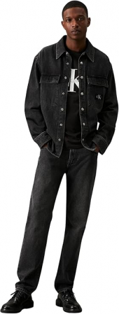 Tricou cu maneca scurta barbati Calvin Klein Core Monologo Slim Tee J30J320935, negru, S [4]