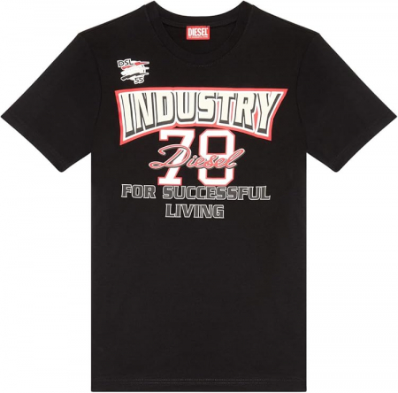 Tricou cu maneca scurta pentru barbati Diesel A11047, negru, XL [6]