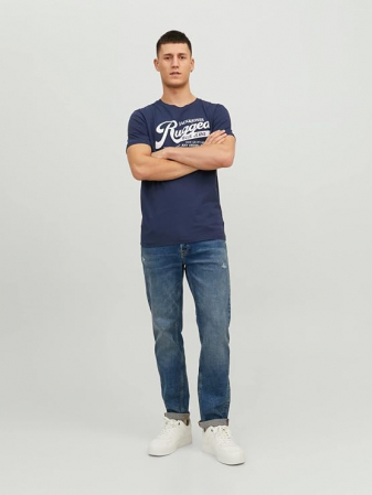Tricou cu maneca scurta pentru barbati Jack & Jones, albastru, S [1]