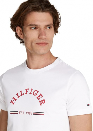 Tricou cu maneca scurta pentru barbati Tommy Hilfiger RWB Arch GS Tee S/S, alb, L [4]