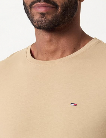 Tricou cu maneca scurta pentru barbati Tommy Jeans DM0DM04411, bej, M [1]