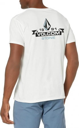 Tricou cu maneca scurta pentru barbati Volcom Blaquedout Ss Tee, alb, L [1]