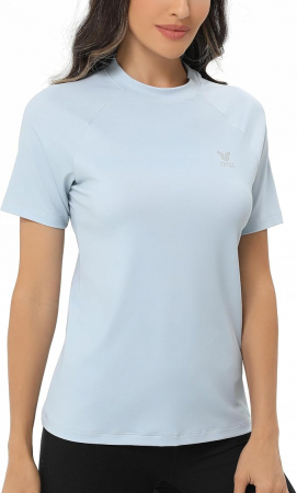 Tricou cu maneca scurta pentru femei Beast Layer, albastru deschis, M [2]