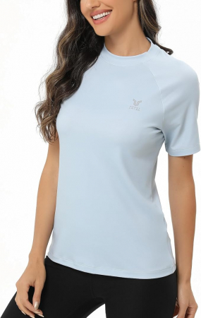 Tricou cu maneca scurta pentru femei Beast Layer, albastru deschis, M [1]