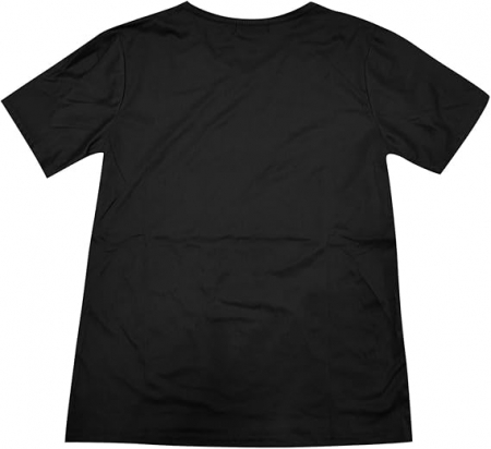 Tricou cu maneca scurta pentru femei, casual, decolteu în V, negru, XL [1]