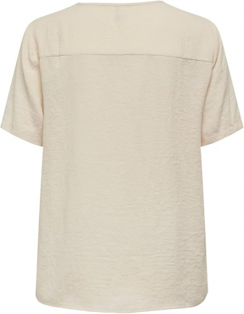 Tricou cu maneca scurta pentru femei JDY Jdydivya S/S Top Wvn Noos, bej, S [5]