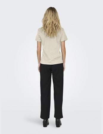 Tricou cu maneca scurta pentru femei ONLY Onlkita Reg S/S Mix Top Box CS Jrs Ex, crem, L [3]