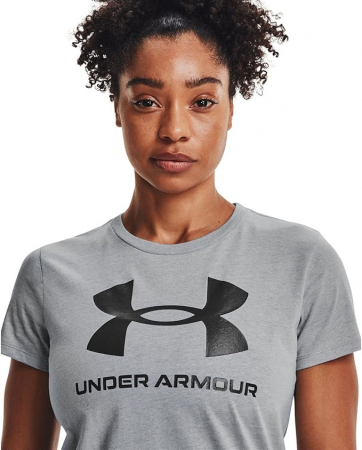 Tricou cu maneca scurta pentru femei Under Armour Live Sportstyle Graphic SSC, gri, L [4]