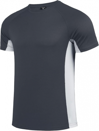 Fashion - Tricou de inot cu maneca scurta pentru barbati Feooohosi, protectie solara, gri, 4XL