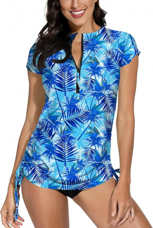 Imbracaminte femei - Tricou de surf pentru femei BesserBay, cu maneca scurta, protectie UV, albastru, M