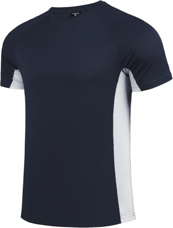 Fashion - Tricou pentru inot cu maneca scurta Feooohosi, protectie solara, bleumarin, 5XL