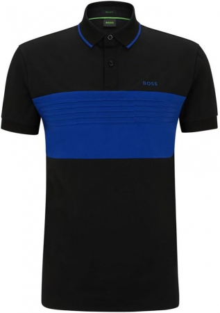 Tricou polo cu maneca scurta BOSS Pavel pentru barbati, negru, XS [2]