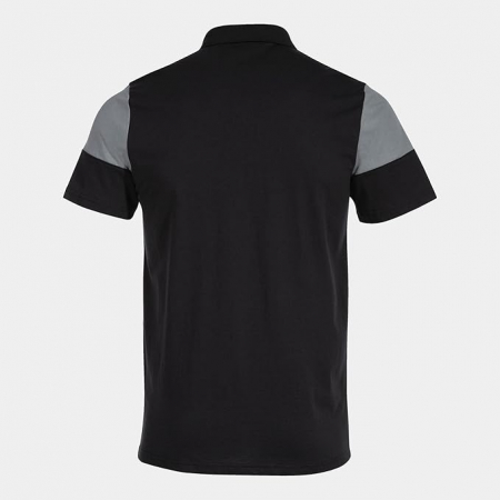 Tricou polo cu mânecă scurtă pentru bărbați Joma Crew V, negru/gri, M [1]