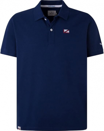 TOATE PRODUSELE - Tricou polo cu maneca scurta pentru barbati Pepe Jeans PM541852 vidal, 582 midnight, bleumarin, XL