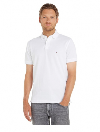Tricouri si Camasi barbati - Tricou polo cu maneca scurta pentru barbati Tommy Hilfiger 1985, MW0MW17770, alb, S