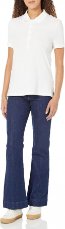 Tricou polo cu mânecă scurtă pentru femei Amazon Essentials, alb, 3XL [3]
