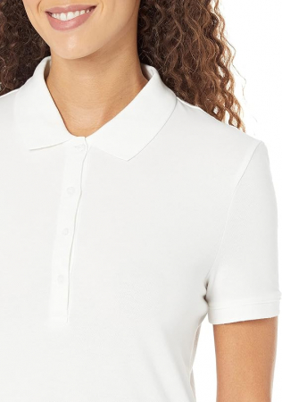 Tricou polo cu mânecă scurtă pentru femei Amazon Essentials, alb, 3XL [2]