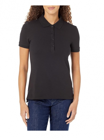 Imbracaminte femei - Tricou polo cu mânecă scurtă pentru femei Amazon Essentials, negru, XL