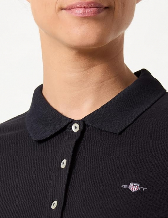 Tricou polo cu maneca scurta pentru femei GANT Slim Sheild, negru, L [1]