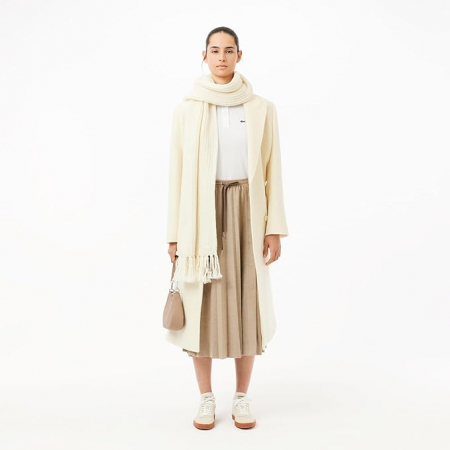 Tricou polo pentru femei Lacoste PF7839, cu mâneci scurte, alb, 40/L [2]