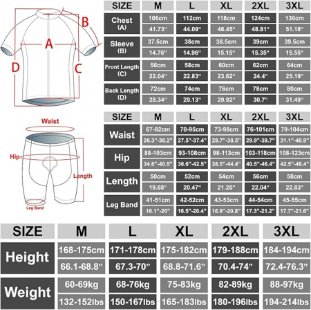 Tricou si pantaloni scurti cu gel 5D cu bretele pentru ciclism X-TIGER, XL [2]