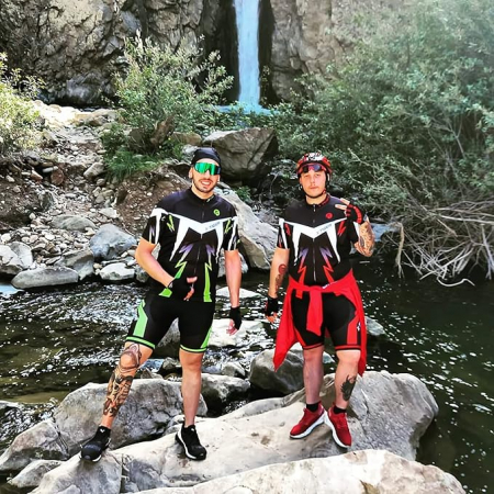 Tricou si pantaloni scurti cu gel 5D cu bretele pentru ciclism X-TIGER, XL [1]