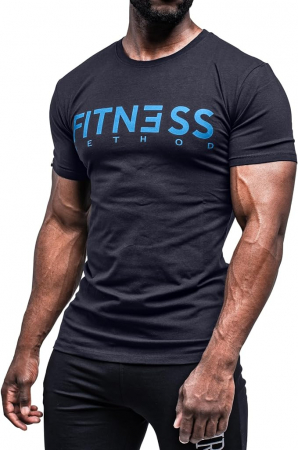 Tricou sport FITNESS METHOD, Slim Fit, Marimea M [0]
