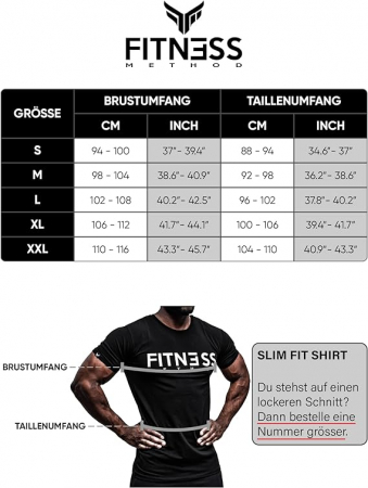 Tricou sport FITNESS METHOD, Slim Fit, Marimea M [5]