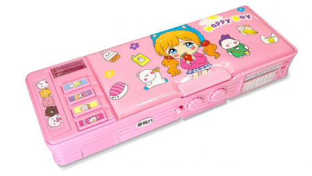 Rechizite si papetarie pentru copii - Trusa pentru rechizite scolare Ristpal, tip Pop Up, roz