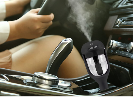 Umidificator cu functie de aromatarapie pentru auto Beper, 25 ml, Negru [8]